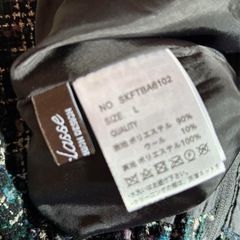 ツイードタックフレアスカート Lの画像