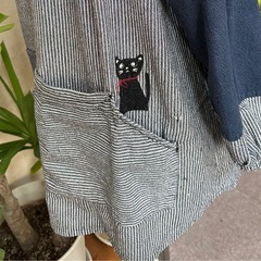 取り引き終了しましたm(_ _)m  　デニム風冬用割烹着の画像