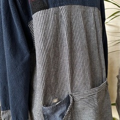 取り引き終了しましたm(_ _)m  　デニム風冬用割烹着の画像