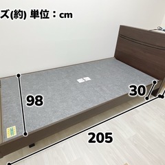 シングルベッドフレーム コンセント付き ライト付き ドリームベッドの画像