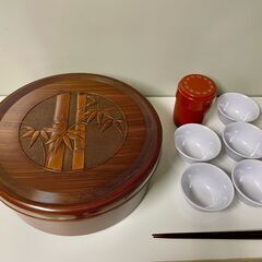 【那須町役場】茶櫃　和　湯呑セット　昭和レトロ【管理番号019】
