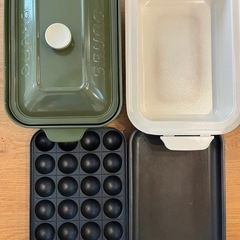 ブルーノ　コンパクトホットプレート　たこ焼き・鍋の画像