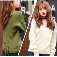 GRL グレイル　バックレースアップリブニット ［mb590］ ...