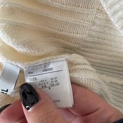 GRL グレイル　バックレースアップリブニット ［mb590］ オフホワイト Mの画像