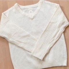 GRL グレイル　バックレースアップリブニット ［mb590］ オフホワイト Mの画像