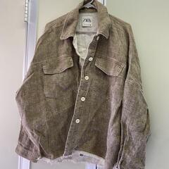 ZARA リネン混紡ジャケット L/XL ベージュ
