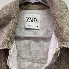 ZARA リネン混紡ジャケット L/XL ベージュの画像