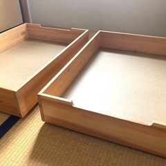 美品　無印良品　木製　ベッド下収納ボックス　2個セット