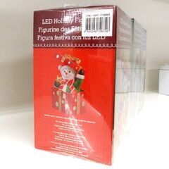 新品 クリスマス ボックスフィギュア 3個セット LEDライト サンタクロース スノーマン トナカイ 札幌市北区屯田店の画像