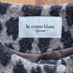 le.couer blanc ルクールブラン ウール コート 38 M レオパード の画像