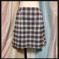 ꒰Private Label꒱チェック柄 ミニスカート 灰色系プレッピースタイルの画像