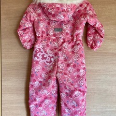 【値下げ‼️❗️】スキーウェア（キティーちゃん）100cm手袋付の画像