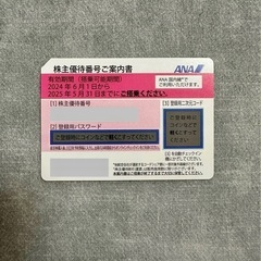 ANA株主優待番号ご案内書