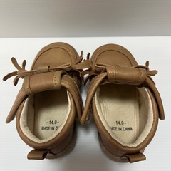 14cm 子供 女の子 靴 ブラウンの画像