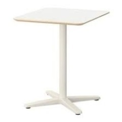 IKEA 角型テーブルと椅子　BILLSTAビルスタ ホワイト ハイテーブル　ハイチェア　直接取引限定　の画像