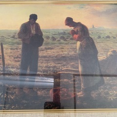 新品未使用　箱入り　絵画 世界の名画シリーズ 額縁付　ジャン・フランソワ・ミレー 「晩鐘」ミレー　絵画　複製画　額縁の画像