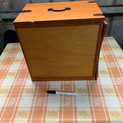昭和レトロ　小物入れ　ミシン台　文机　木製 折り畳み式の画像