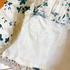 イプダ 新品スカート リボンベルト付きの画像