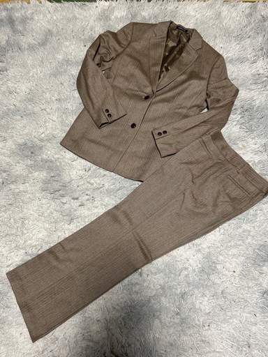 新品！ NewYorker ブラウン　ヘリーボーンウールスーツ