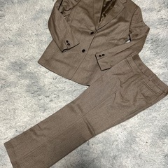 新品！ NewYorker ブラウン　ヘリーボーンウールスーツ