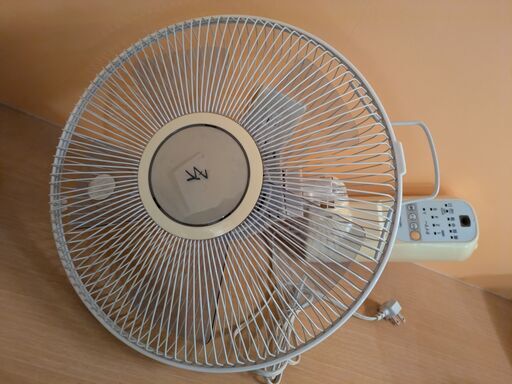 壁掛け扇風機 山善 YWX-K30 大口径ファン 30cm【リモコン・取説有り】