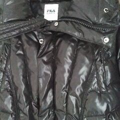 M暖かい羽毛ダウンコートFILA着丈82の画像