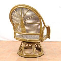 ラタン 籐家具 回転チェア 1人掛けチェア パーソナルチェア 小ぶりな椅子 家具 JG_MJX_B1211-J005の画像