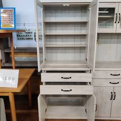【愛品倶楽部柏店】大川家具 2枚扉ダイニングボード 西海岸風 国産 日本製の画像