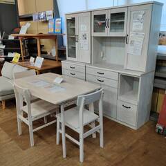 【愛品倶楽部柏店】大川家具 2枚扉ダイニングボード 西海岸風 国産 日本製の画像