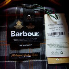 【ブルゾン】バブアー ビューフォート Barbour Beaufort サイズ34　黒 【ほぼ未使用・イギリスで購入】の画像