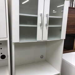 キッチンカウンター　二枚扉　ホワイト【トレファク堺福田店】