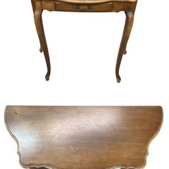 NO.2065 カリモク 猫脚コンソールテーブル 家具 テーブル 中古の画像