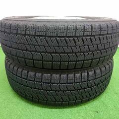 新品時のイボあり ガリ無し 21年 ブリヂストン 冬タイヤ 155/65R13 ワゴンR/ライフ/ミラ等 社外アルミ付き