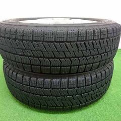 新品時のイボあり ガリ無し 21年 ブリヂストン 冬タイヤ 155/65R13 ワゴンR/ライフ/ミラ等 社外アルミ付き