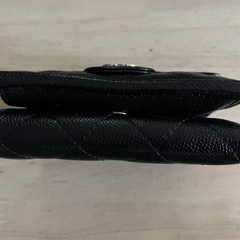 極美品　CHANEL 三つ折り財布 黒 レザーの画像