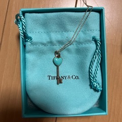 ティファニー　ブルーエナメルキーチャーム　ネックレス