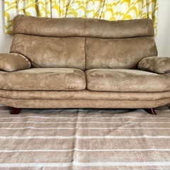 商談中】【布製】【ベージュ】2.5人掛けソファー