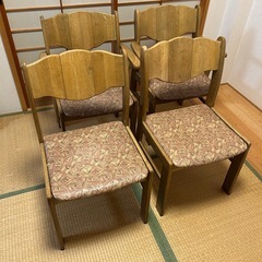 松田産業 ダイニングチェア 天然木 ヴィンテージ 国産 レトロ