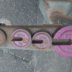 『出ました❗台バカリ120キロまで』台はかり ☆おもり付き スケール アナログ 昭和レトロ 計量器 古い 中古の画像