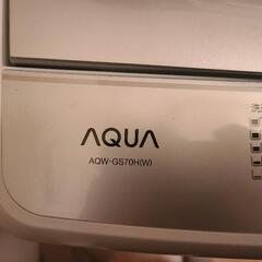 洗濯機 AQUA Sharp 7.0kg 2020年製とラックの画像