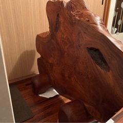 衝立 総無垢 天然木 一枚板  仕切り美品の画像