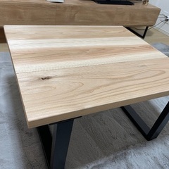 【未使用】木製アイアンテーブルの画像