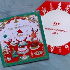 【取引中】【未使用】2023年クリスマス絵皿2枚