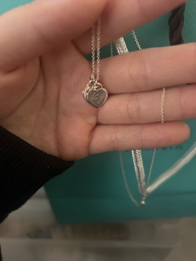 Tiffany & Co. ピンクダブルハートタグペンダント
