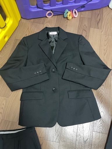 リクルートスーツ☆リクルートバッグ☆リク☆黒スーツルートスーツ一式セット☆ジャケット☆スカート☆ズボン☆青山ブランド