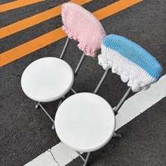 NITORI製　折りたたみのイス　合計2脚　早く取りに来ていただける人優先の画像