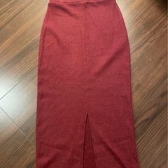 KBF ケービーエフ　ニットタイトスカート　ワインレッドの画像