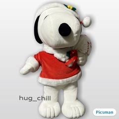 【タグ付】PEANUTS スヌーピー クリスマス サンタ ぬいぐるみ 50cmの画像