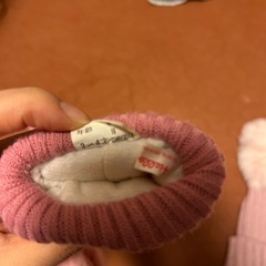子供手袋　ニット帽の画像