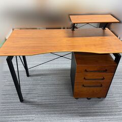 オフィスデスク 120cm幅 ワゴンセット【運搬・価格交渉可】